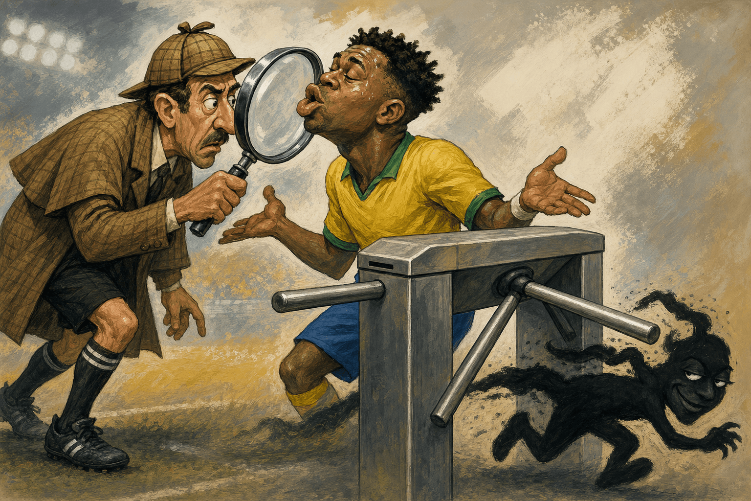 A “Lei Vini Jr.” mira a mão na boca — e pode deixar o racismo passar