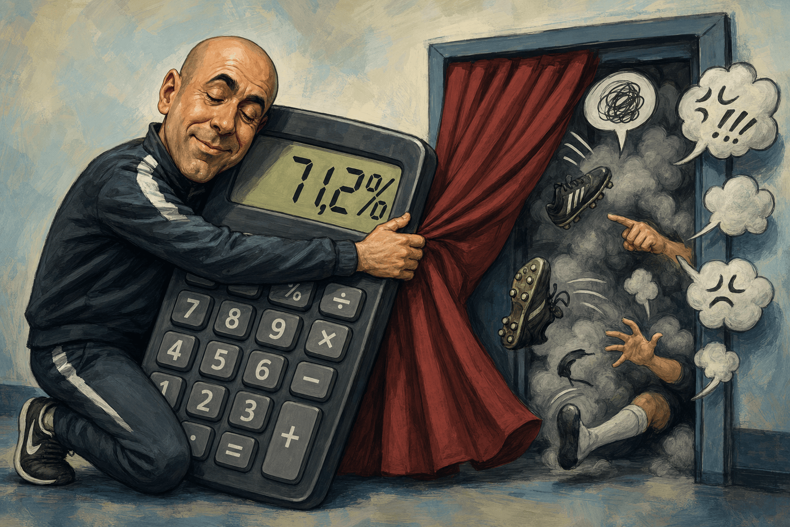 A calculadora absolve Jardim. O vestiário, não