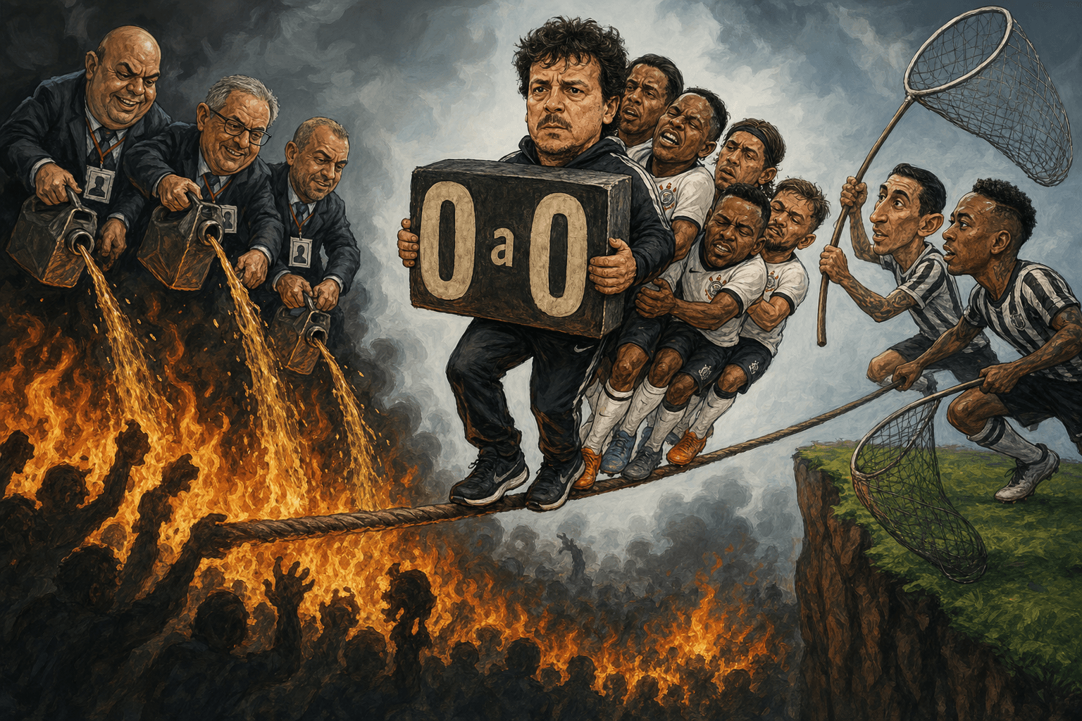 No meio do incêndio, o Corinthians finalmente jogou como adulto