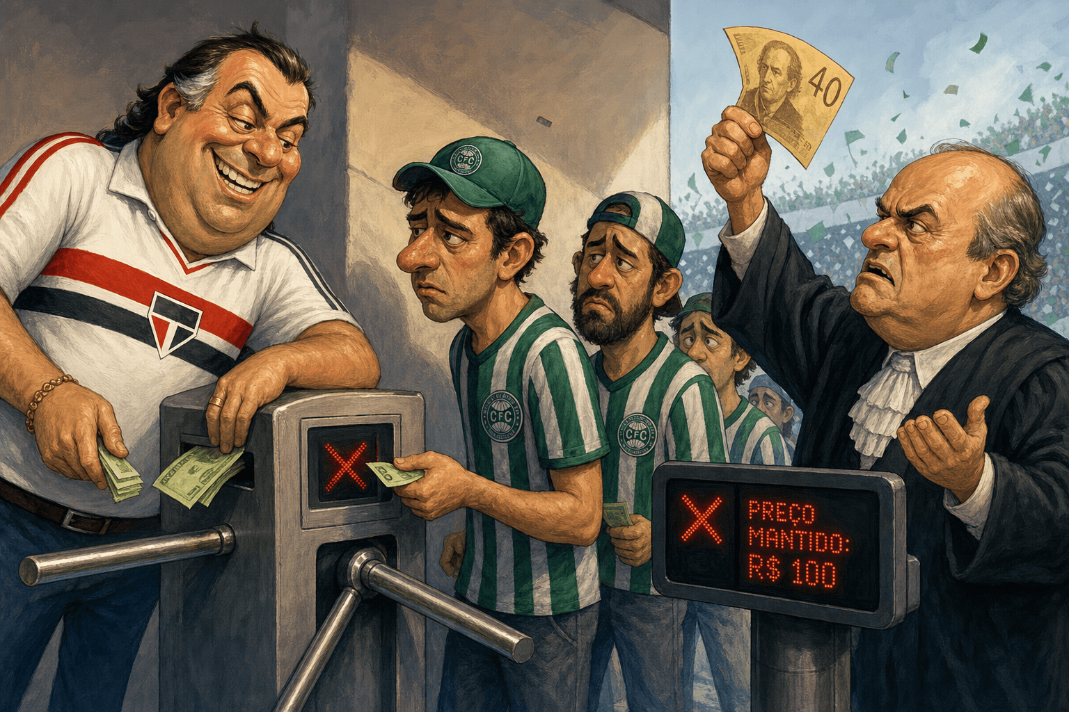 No Morumbis, até a liminar do STJD tomou um drible de R$ 60