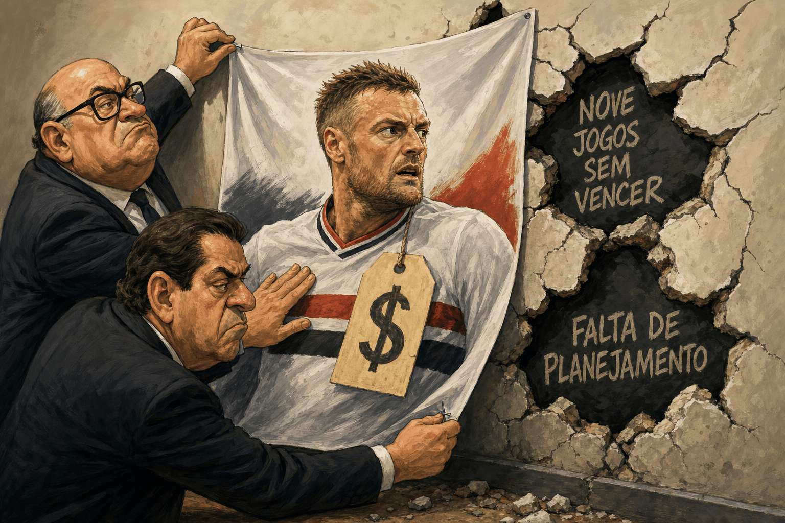 Vardy no São Paulo: um pôster caro não esconde rachadura