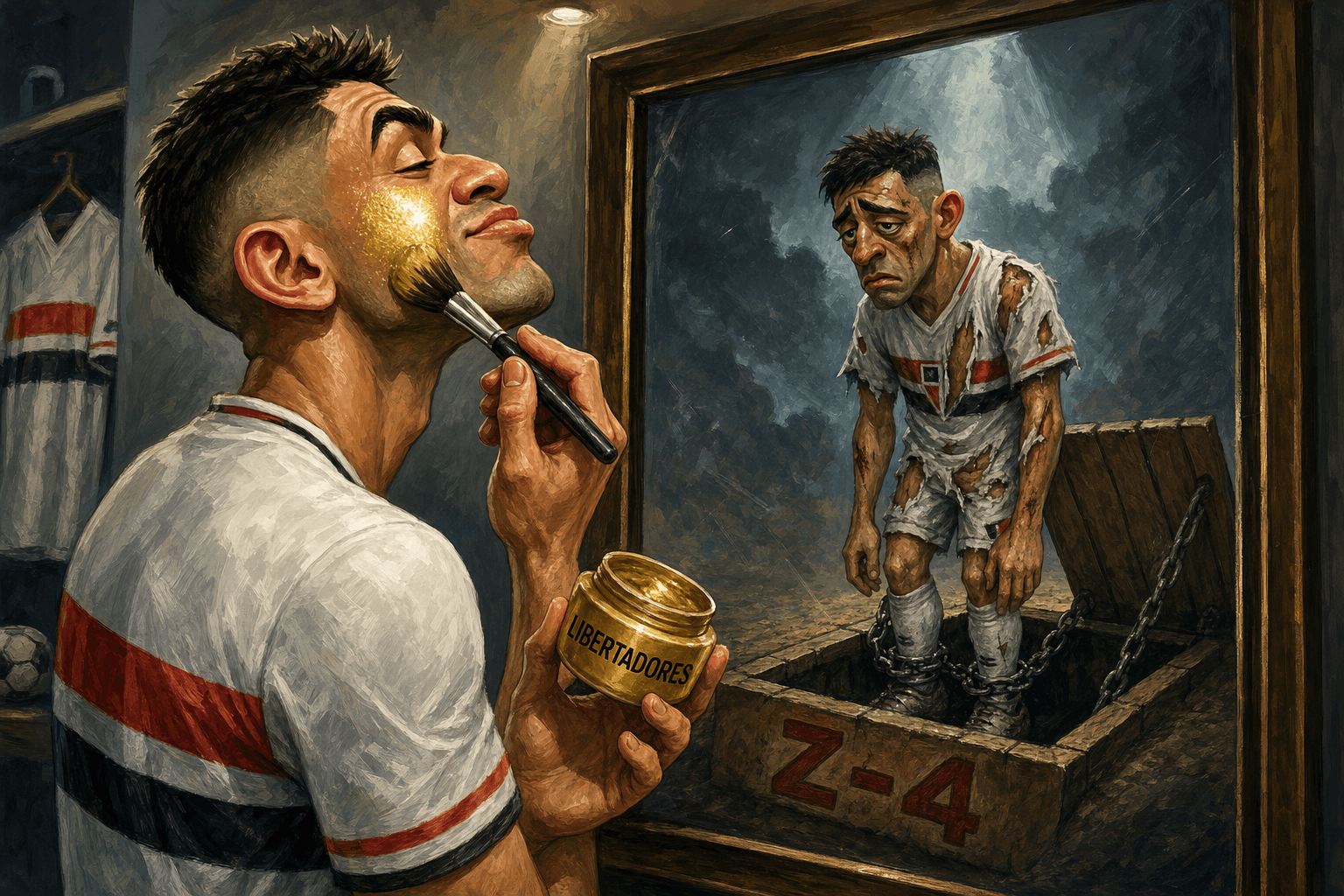 A Libertadores virou maquiagem: o São Paulo já faz campanha de rebaixado