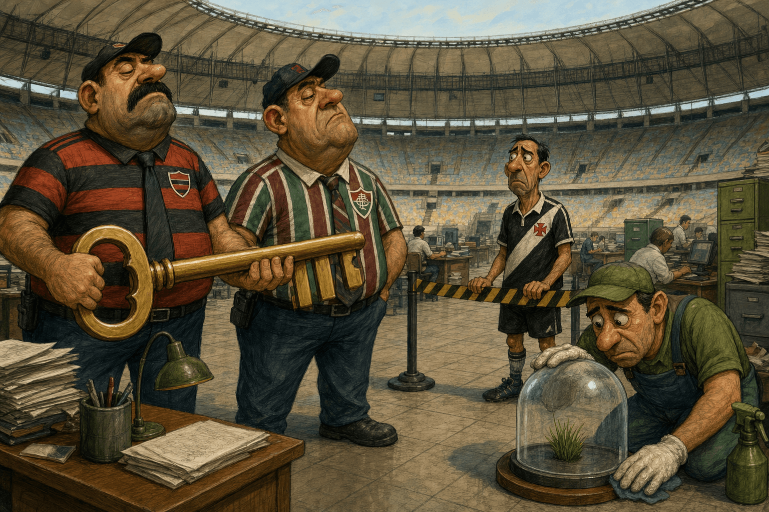 O Maracanã tem gramado público e porteiro rival