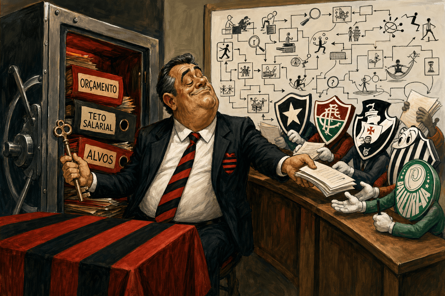 O vice do Flamengo não pode guardar o cofre e atender o mercado inteiro