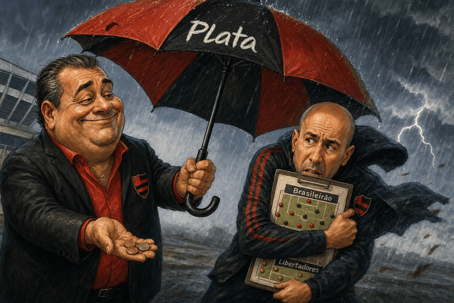 Flamengo vende Plata por troco e entrega o guarda-chuva antes da tempestade