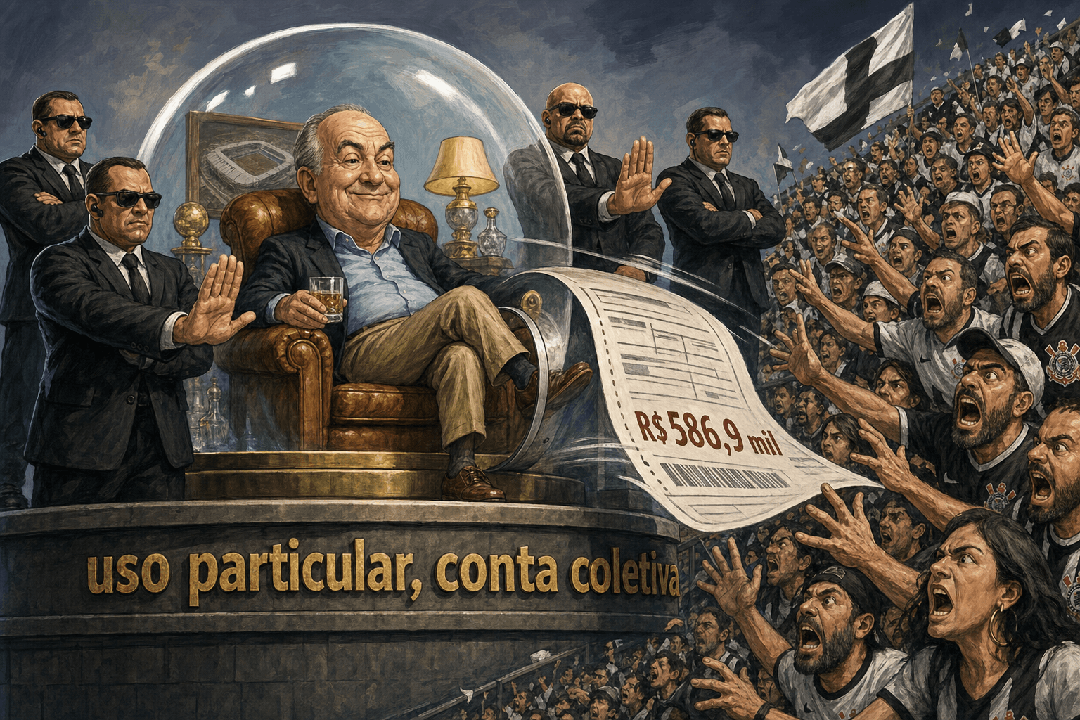 Segurança de Stabile, boleto do Corinthians: quem aprovou essa conta?