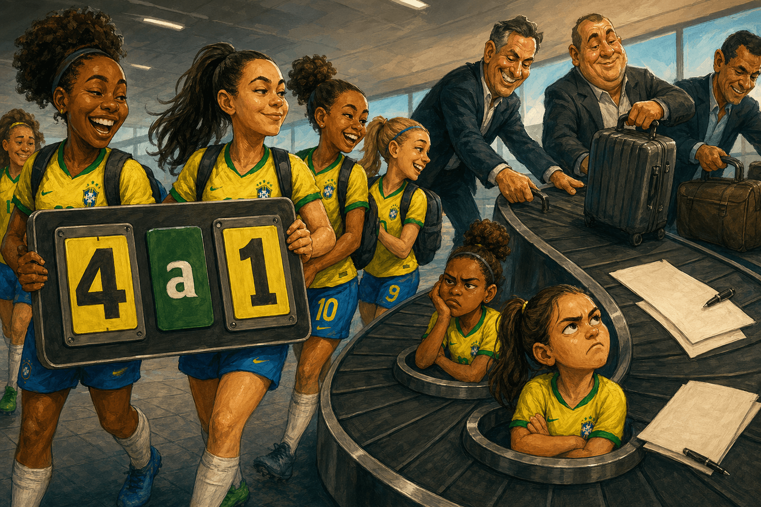 O Brasil fez quatro gols. Agora não pode deixar essa geração no aeroporto