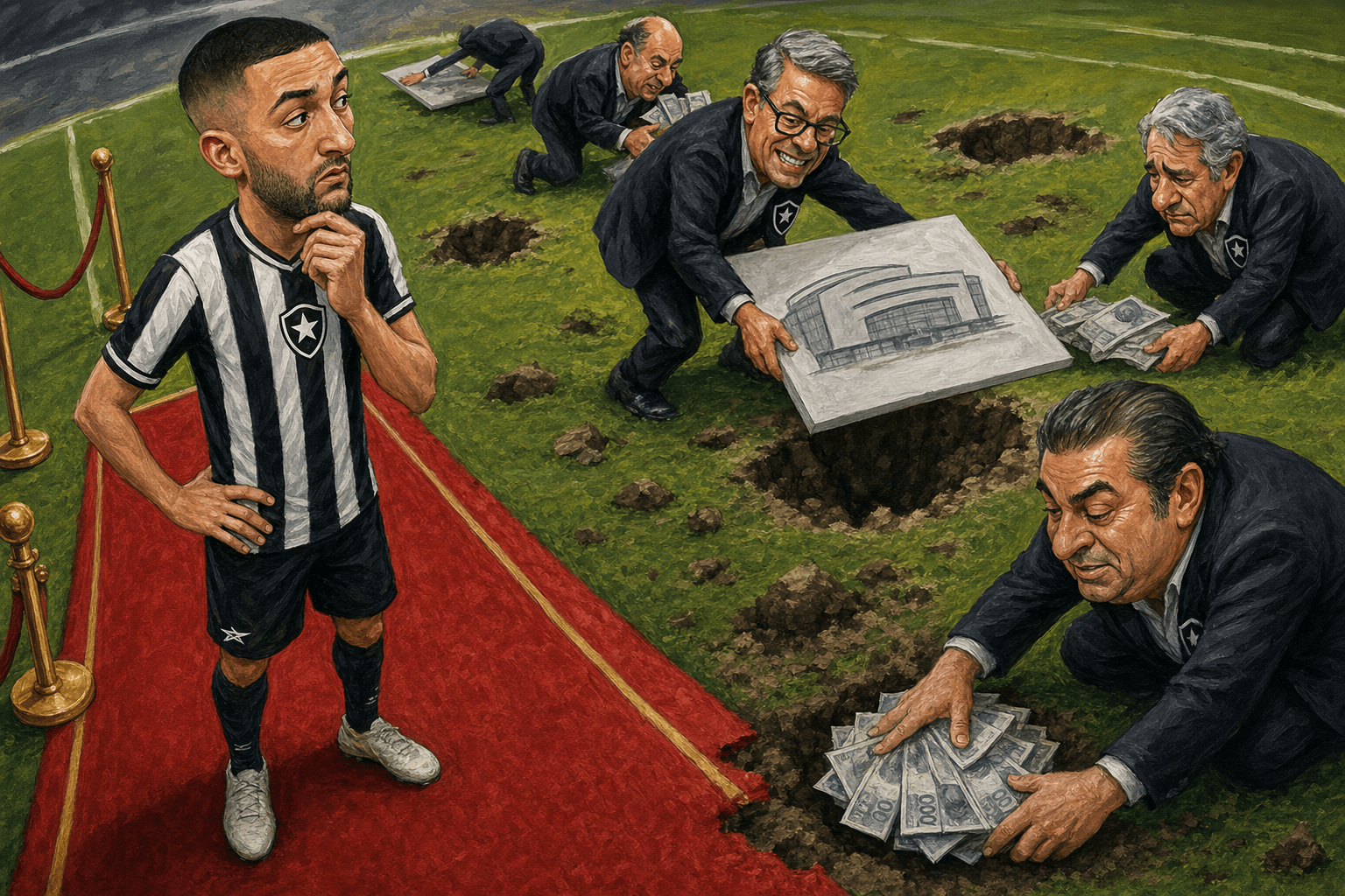 Ziyech olhou para os gramados do Brasil — e a piada era nossa
