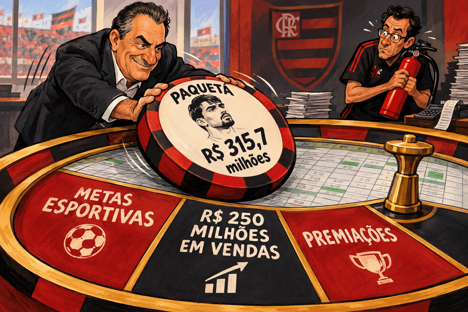 Bap aposta uma ficha de R$ 315,7 milhões em uma roleta com metas esportivas, vendas e premiações.