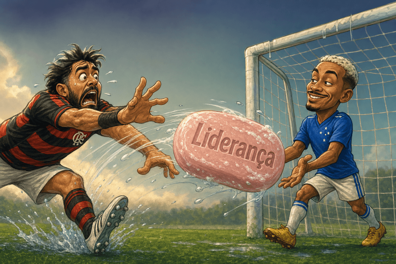 O Flamengo segurou a liderança como sabonete — e ela escapou no último lance