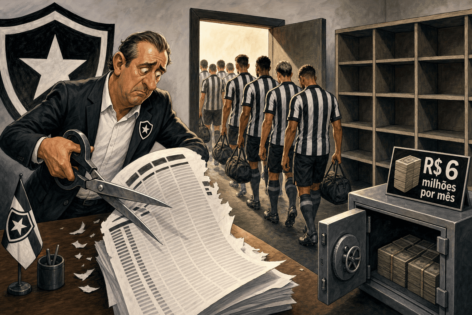 Botafogo cortou R$ 6 milhões por mês — agora precisa provar que não desmontou por esporte