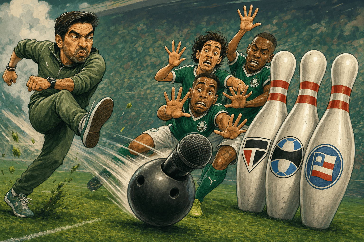 Abel chutou o microfone — e a conta caiu no colo do Palmeiras